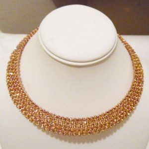 Joan Boyce Pave Collar Necklace Size 16"
